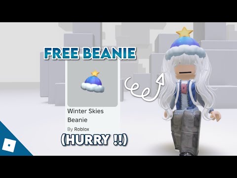 How to get this Cute Beanie for Free !! ˙⋆✮ (Roblox Winter Skies Beanie)