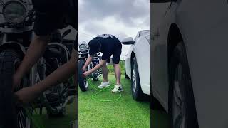 Can air be transferred between tires #outdoors #tirerepair #motorcycle #car #rexpair #diy