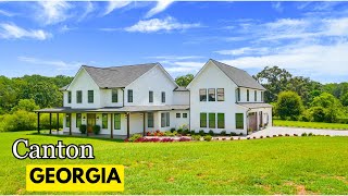 No HOA | New GATED 7 Bdrm, 5 Bath Farmhouse on 3.28 Acres Near Atlanta | For Sale NOW!