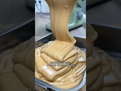 SORBETTO AL CAFFE FATTO IN CASA CON SOLO TRE INGREDIENTI #ricetta #sorbetto #gelato #caffe #cremoso