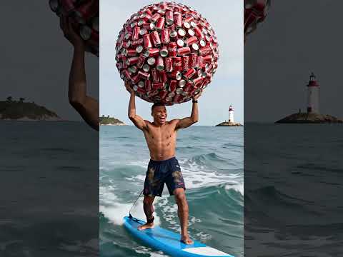 ⚽ Ronaldo, Messi, Mbappe, Neymar surfing on the sea 😊👍#ronaldo  #messi #neymar #mbappe