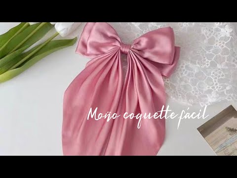 🎀✨Cómo hacer un MOÑO COQUETTE en 5 MINUTOS (Tutorial súper fácil) #coquette