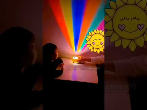 Rainbow Flashlight Hack 🌈 | science project class 7th #fyp #diy #gems #shorts #experiment #trending
