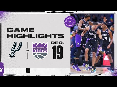 Kings Highlights vs. San Antonio Spurs 12.19.21 video clip 