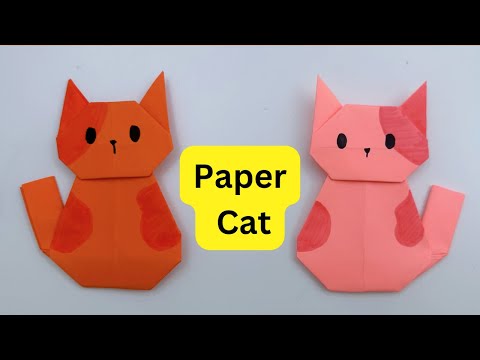 How To Make Easy Paper Cat For Kids / Nursery Craft Ideas / Paper Craft Easy / KIDS crafts