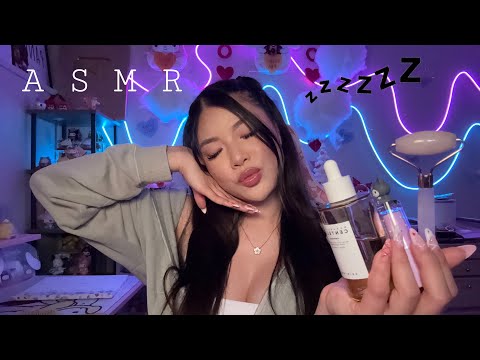 ASMR | Getting You Ready For Bed 😴 (skincare, hair brushing, personal attention)