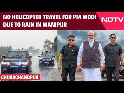 PM Modi In Manipur | No Helicopter Travel Due To Rain In Manipur, PM Modi Took Car To Churachandpur