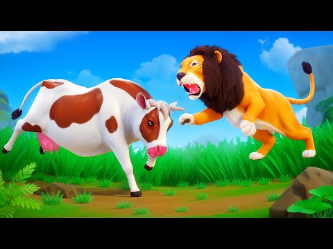 Divide and Rule: Cow vs Lion - Animal Kingdom Faceoff! Animals Revolt Battle Simulator