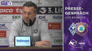 Das Pressegespräch vor dem Auswärtsspiel in Mannheim