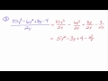 Dividing Polynomials by Monomials