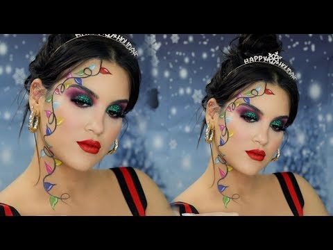 Festive AF Christmas Lights Makeup Look | Nicole Guerriero