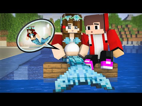 JJ Became a mermaid ! MAIZEN : JJ and Mikey In Minecraft Sad Animation