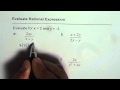 Evaluating Rational Expressions and Substitutions