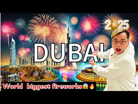 New year fireworks in Burjkhalifa 2025😱🔥#newyear #2025 #dubai #uae #burjkhalifa