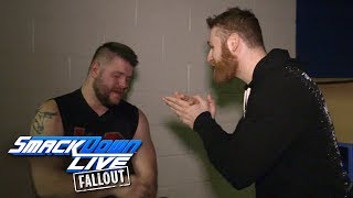Reaccion de de Sami Zayn tras la victoria de Kevin Owens sobre Randy Orton