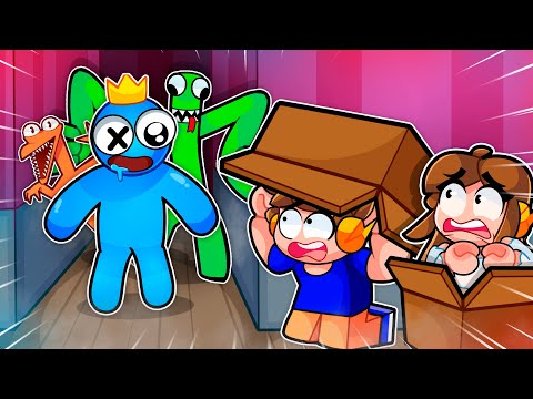 SE ESCONDA do AZUL BABÃO no ROBLOX! (Rainbow Friends COMPLETO)