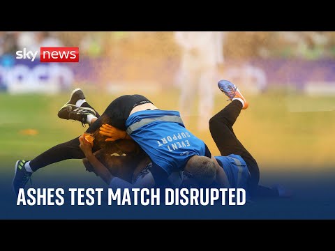Ashes Test at Lords disrupted by Just Stop Oil protest