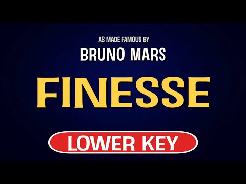 Bruno Mars – Finesse | Karaoke Lower Key