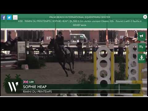 Rimini Du Printemps & Sophie Heap $1580 1.0m Junior Jumper Classic 🥈ESP Fall 2025 