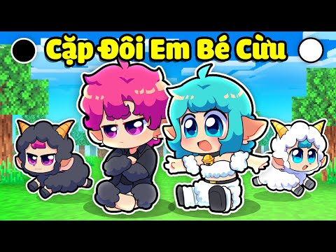 YUMMIE EM BÉ CỪU TRẮNG THÍCH HIHA EM BÉ CỪU ĐEN TRONG MINECRAFT*CẶP ĐÔI EM BÉ CỪU TẬP 1/2 😱😍