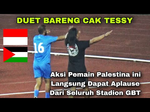Aksi Pemain Palestina Datangi Tribun Ultras Garuda di Stadion GBT, Respect Indonesia vs Palestina