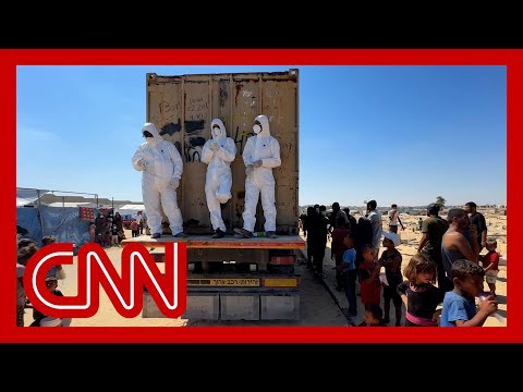 Harrowing video shows bodies returned to Gaza
