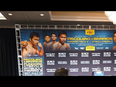 LIVE- Pacquiao vs. Barrios final press conference