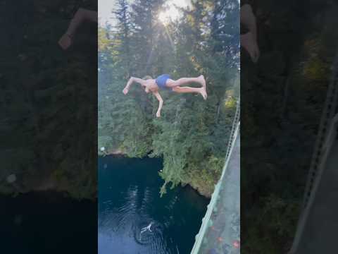 CRAZY GUY LEAPS FROM HUGE BRIDGE😰