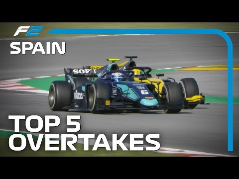 Top 5 Formula 2 Overtakes | 2019 Spanish Grand Prix