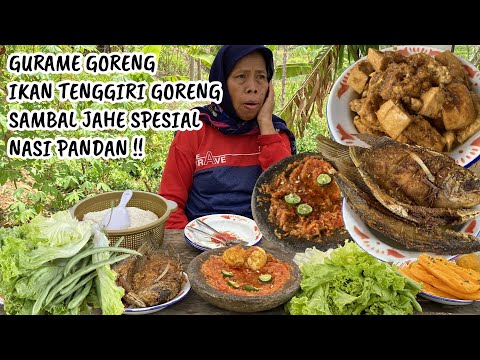 GURAME DAN IKAN TENGGIRI SAMBAL JAHE, DITAMBAH BACEM TEMPE TAHU SANGAT MANIS MANJA ENAK PISAN GUYS!!