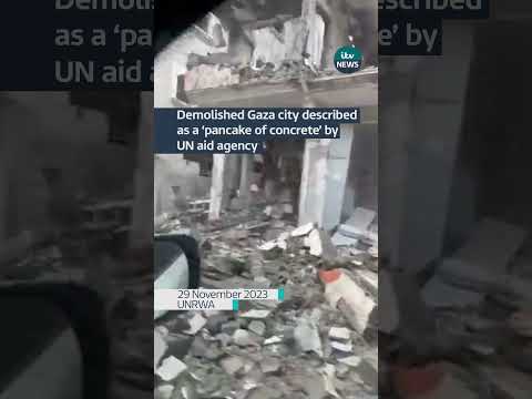 Demolished Gaza city described as a ‘pancake of concrete’ by UN aid agency