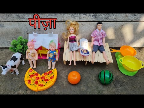 suhana priti ke kahani part 1 | barbie doll house and village | suhana priti ke mom dad ko bukhar