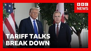 Thumbnail for the video "Canada says it will match US tariffs ‘dollar for dollar’ as trade talks break down | BBC News" from BBC News
