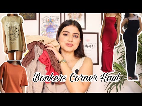 Trying BONKERS CORNER for First Time | Bonkers Corner Haul | Bonkers Dresses, T shirts, Track Pants