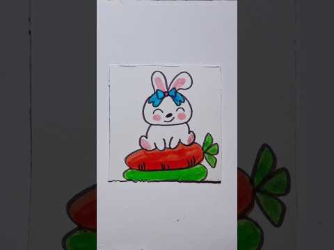 How to draw Rabbit 🐰 🐇 😍 #shortsfeed #drawing #art #bunny