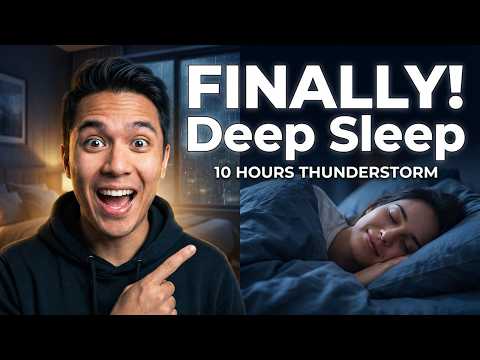 Thunderstorm Rain Sounds for Sleeping Black Screen– 10 Hours Insomnia Releief