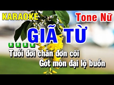 Karaoke Giã Từ Nhạc Sống Tone Nữ Dm | Beat Huỳnh Anh