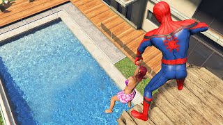 GTA 5 Epic Ragdolls Spiderman Compilation #76 (Jumps/Falls, Funny Moments)