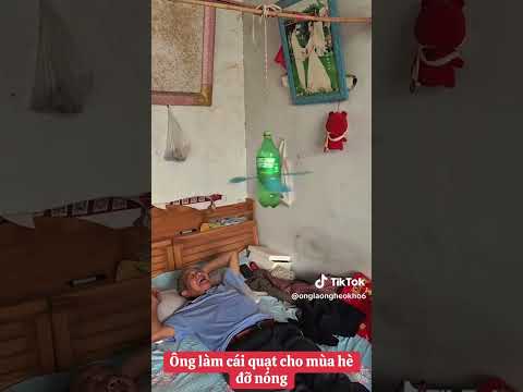 Ông cụ tự chế cái quạt Thương Ông quá #shorts