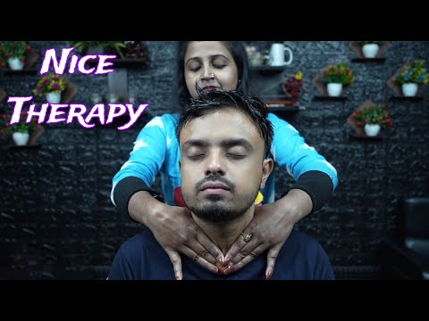 Very Nice ASMR Therapy By Nice Lady | She Doing Oily Head Massage | Oily Tapping & Scratching ASMR