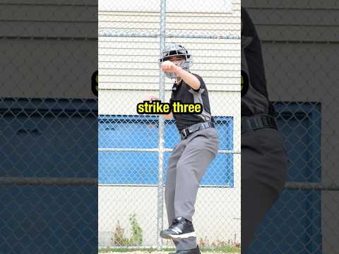 How to call strike three as an umpire 🔥 #mlb