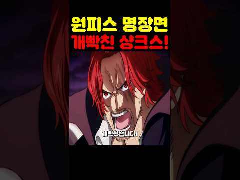 원피스 최신화인데? 우주 최초 밀짚모자 해적단과 전면전 선언!? 샹크스가 개빡쳤습니다! #원피스 #원피스명장면