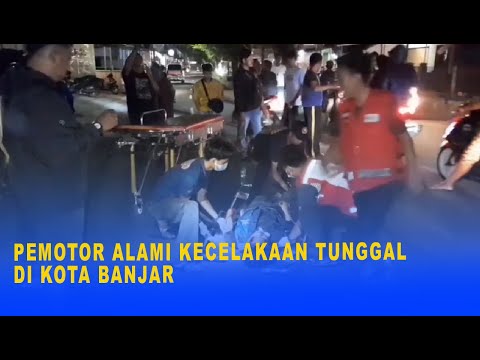 PEMOTOR ALAMI KECELAKAAN TUNGGAL DI KOTA BANJAR