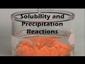 Solubility and Precipitation Reactions