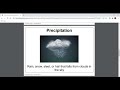 Water Cycle Processes and Concepts