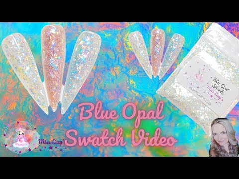 Blue Opal Shards Swatches - New & Exclusive - Miss Lucy's Glitter
