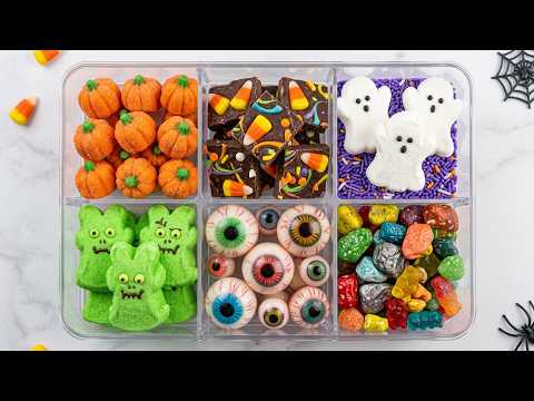 Making School Lunch with HALLOWEEN Candy FOOD *Bento Box* Satisfying Video ASMR! #asmr 👻🍭🎃
