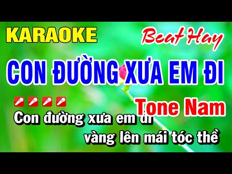 Karaoke Con Đường Xưa Em Đi (Beat Chuẩn) Bm Tone Nam Nhạc Sống | Hoài Phong Organ