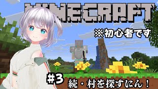 【 Minecraft 】続！初心者、はじめて村を探しにいくにん！