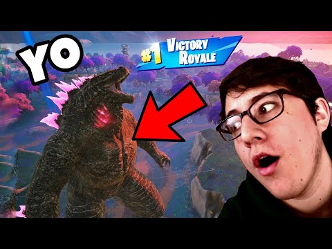 ME CONVERTÍ EN GODZILLA en FORTNITE! EL JEFE MÁS ROTO EN FORTNITE! (Tuve mucha suerte)